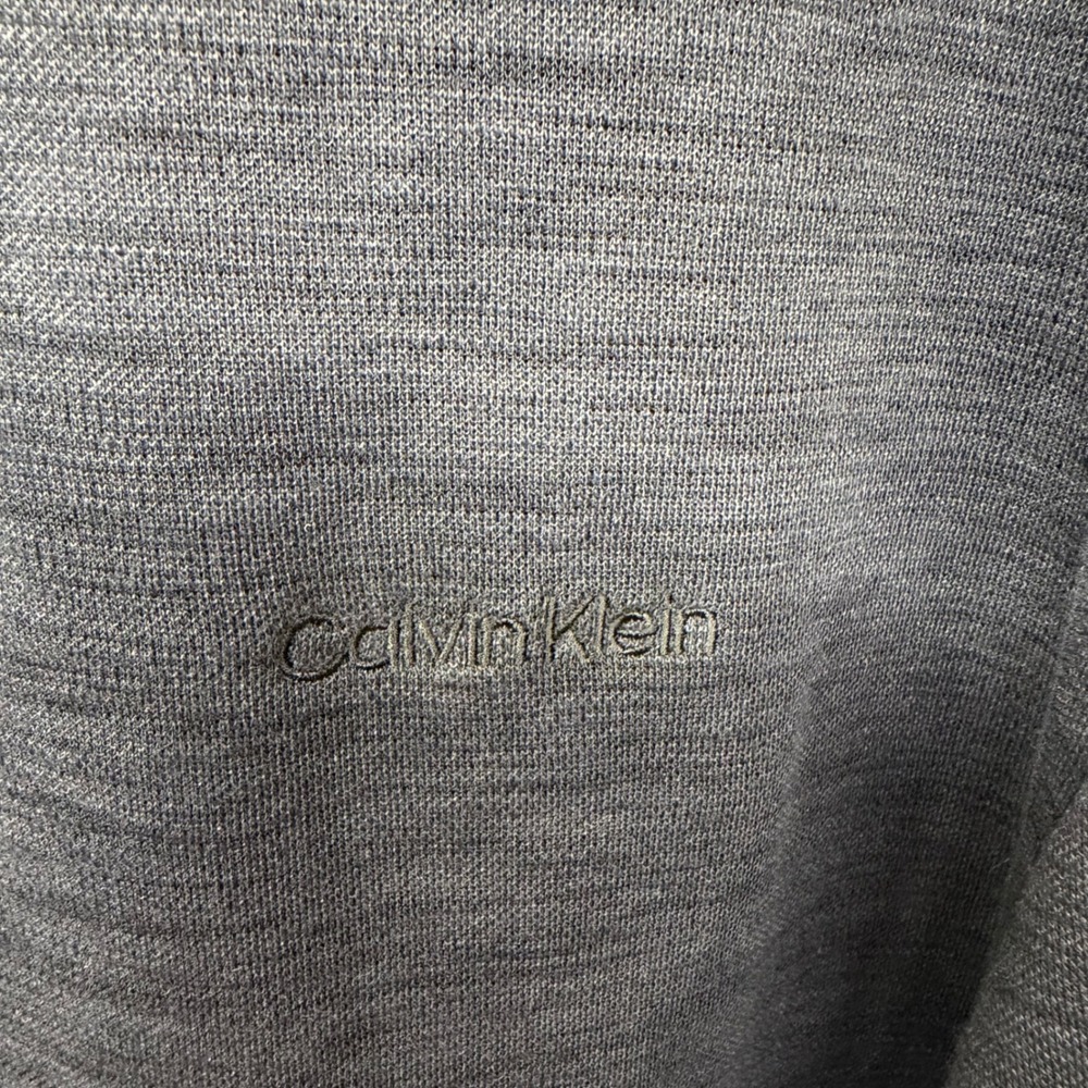 Calvin Klein Men's XL Long Sleeve Crew Neck Lightweight Sweatshirt Textured Blue - Picture 3 of 4